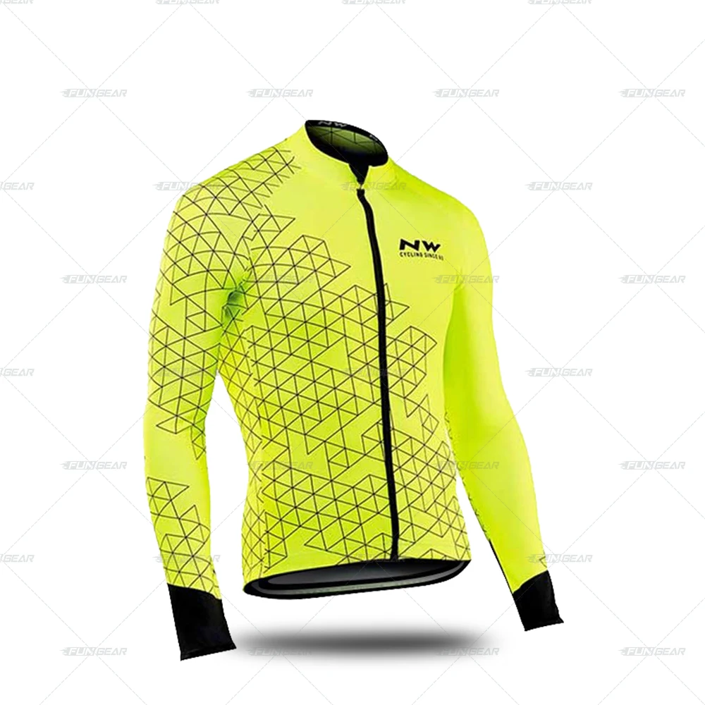 Ropa Ciclismo Invierno зимняя велосипедная одежда, Майки для велоспорта, комплект Northwave, теплая флисовая одежда с длинным рукавом для MTB, Мужская одежда, Майо - Цвет: JERSEYS