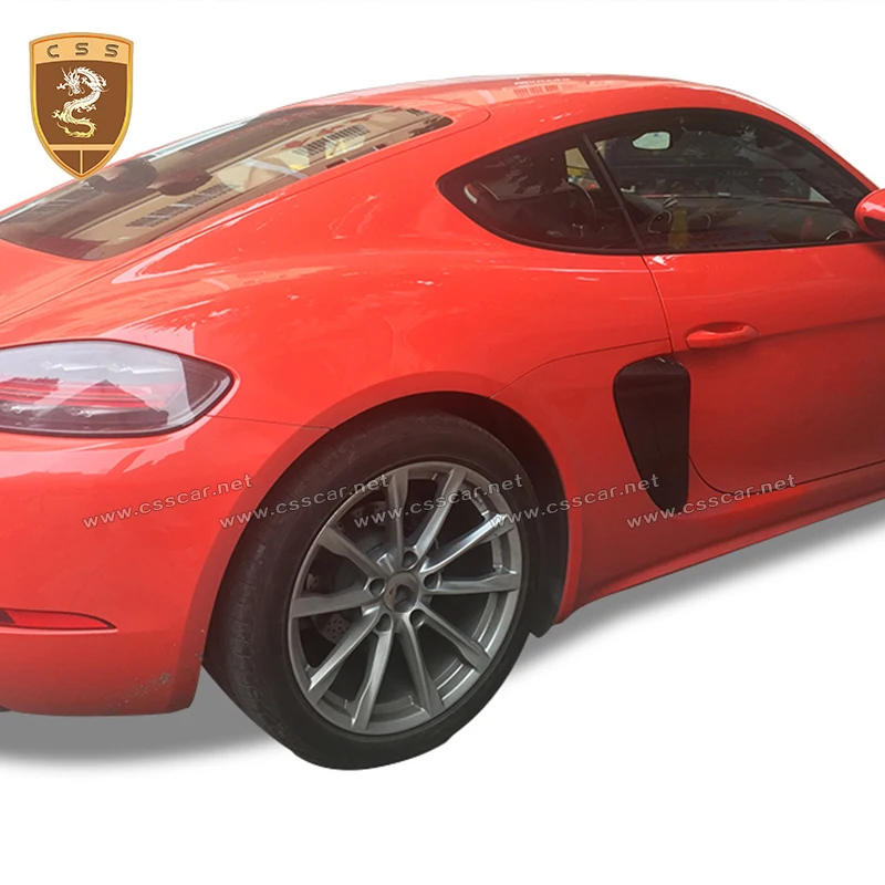 Подходит для Porsche 718 Cayman Boxster- заднее крыло вентиляционное отверстие отделка чехлы из углеродного волокна