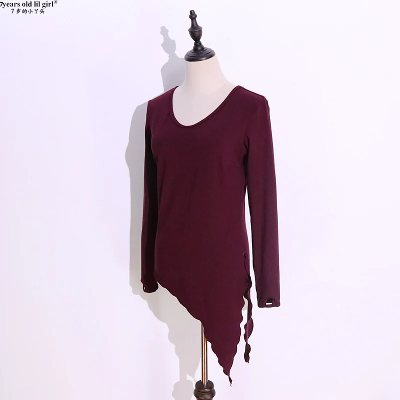 Yoga Buikdans Populaire Herfst En Winter Geïmporteerd Stretch Katoen Enkelzijdig Swindle Finger Lange Mouwen Blouse H814