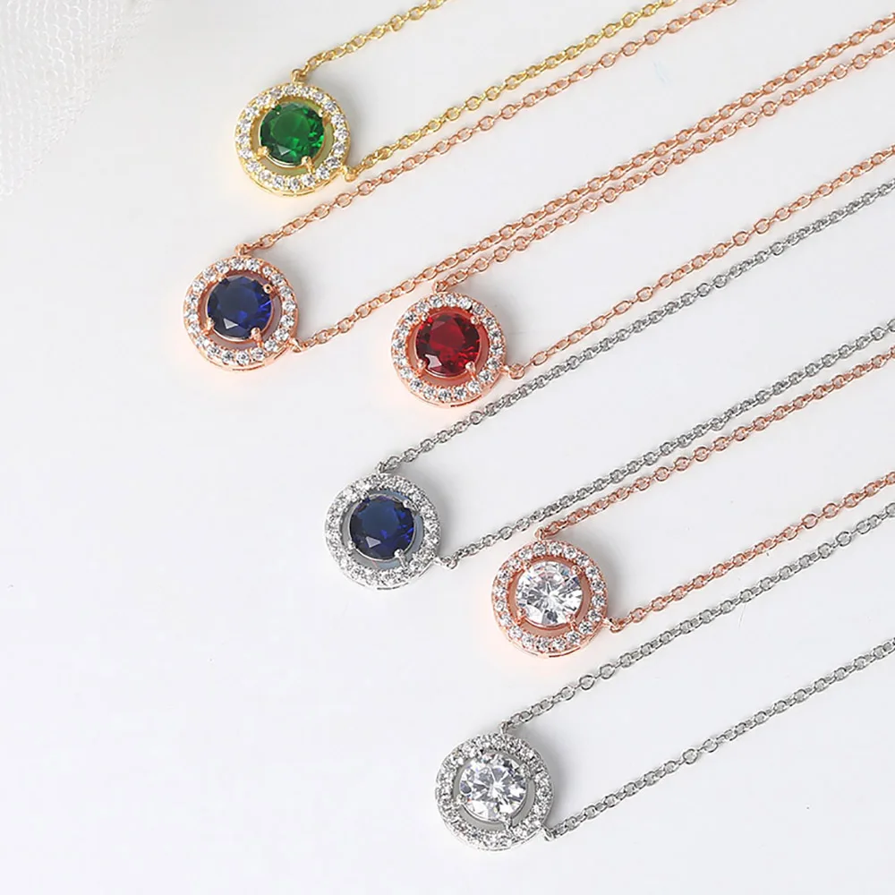 Shiny Crystal Pendant Necklaces For Women Aesthetic Cubic Zirconia Necklace Collar Choker Chain on Neck Fashion Y2k Jewelry N095