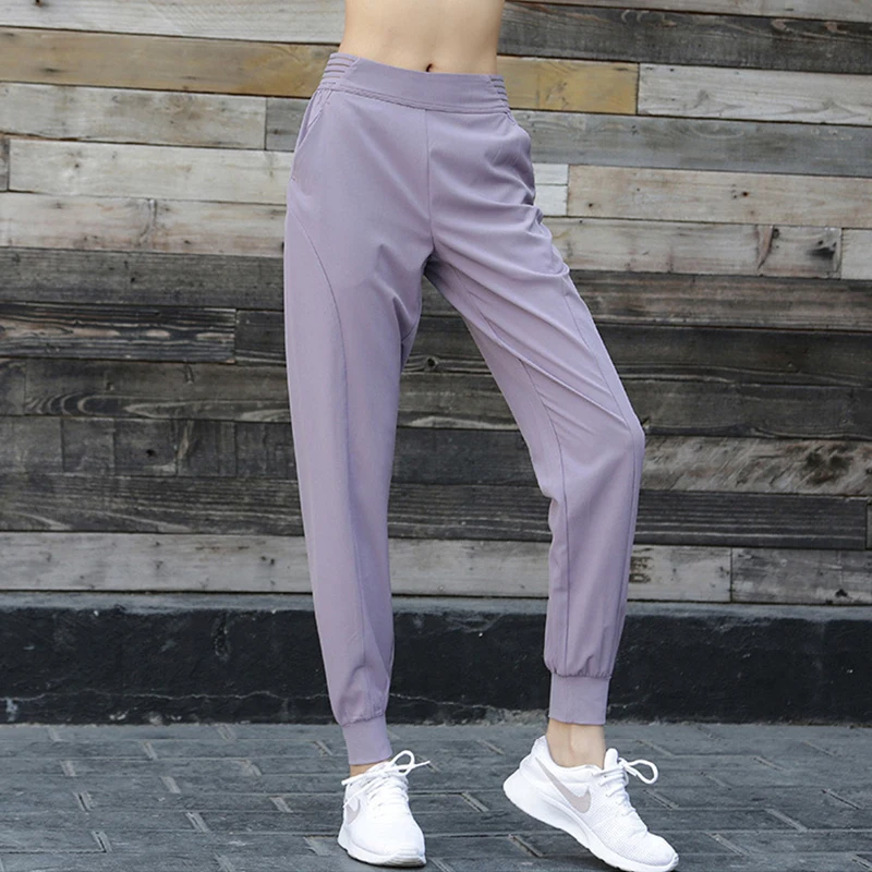 Штаны для бега Wmuncc свободные дышащие леггинсы спортзала женские спортивные