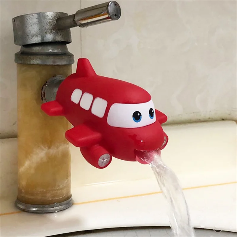 Cute Animal Faucet Extender Kids Children Help Washing Hands Sink Water Tap Extender Splash-proof Spout Extension Kids Bath Toys