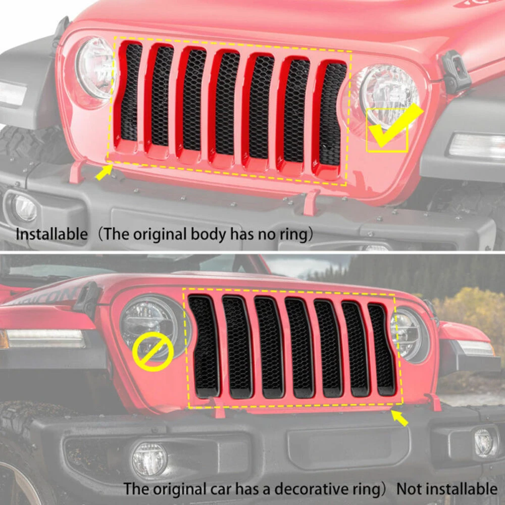 Для Jeep Wrangler JL+ накладка на переднюю лампу износостойкость