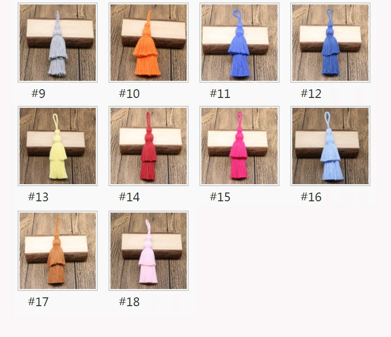 Cotton Tassel Double Layer Fringe Hanging Rope Sewing Curtain Garment Home Decoration Jewelry Craft DIY Accessories 12cm