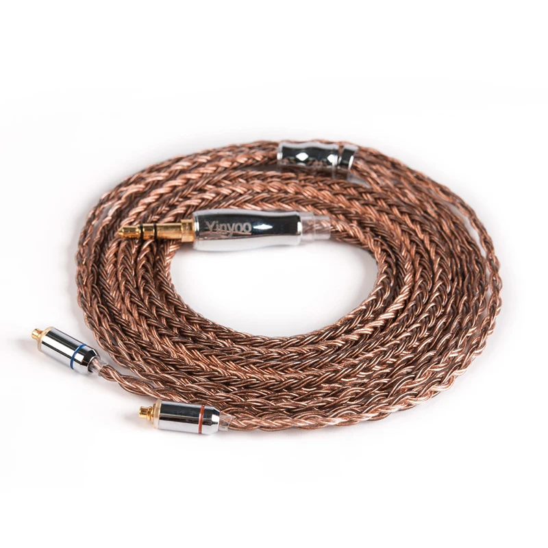 Yinyoo 16 сердечник высокой чистоты Медь кабель 2,5/3,5/4,4 мм с MMCX/2PIN/QDC TFZ для KZZS10Pro AS10 ZSNPRO C12 BA5 V90 BLON BL-03 - Цвет: 3.5MMCX