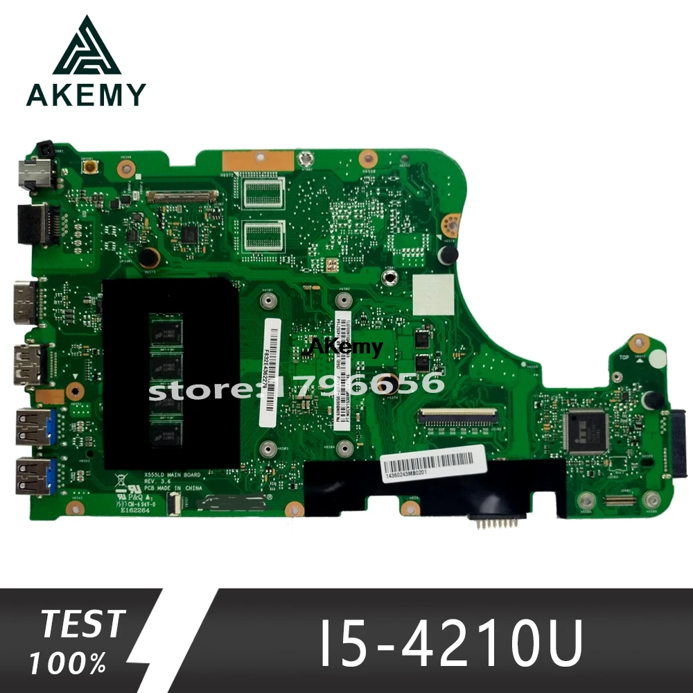 X555LA материнская плата для For Asus X555LD X555LP X555L X555 ноутбука I5-4210U 4GB-RAM mianboard 100% ТЕСТ ОК |