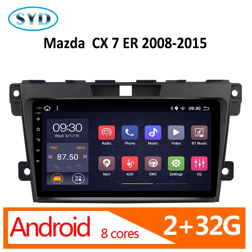 Автомобильный мультимедийный плеер android 2 + 32 ГБ 8 ядер DVD для Mazda CX7 ER 2008 2010 2011
