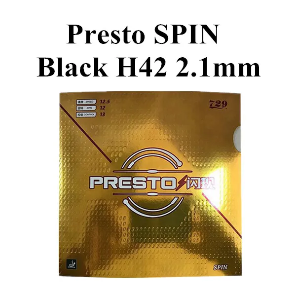 Оригинальные 729 PRESTO MAX Janpan импортные губки для торта, покрытие для настольного тенниса/резина для пинг-понга - Цвет: Spin 2.1 H42 Black