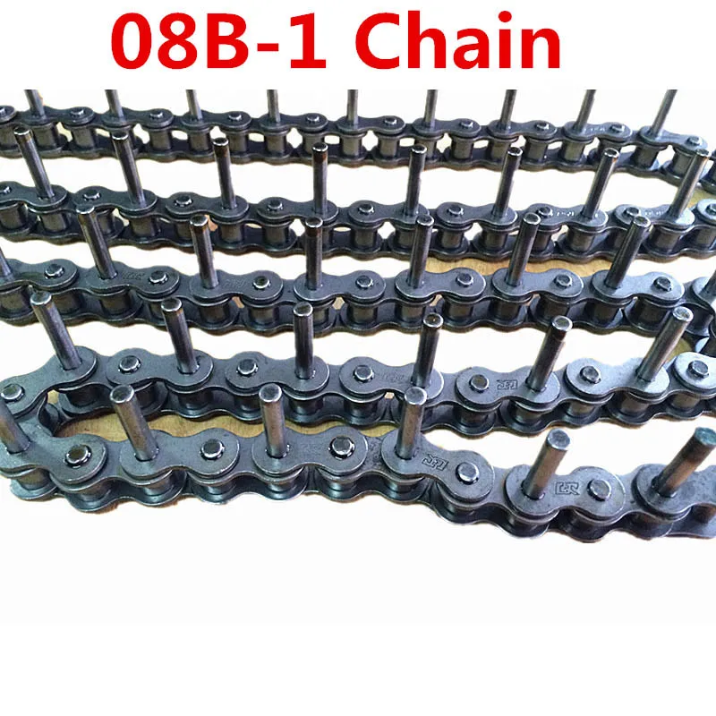 

1PCS 1.5m Length 120 Links 25mm Pin 08-1 Short Pitch Transmission Conveyor Roller Chain with Special Extended Pins