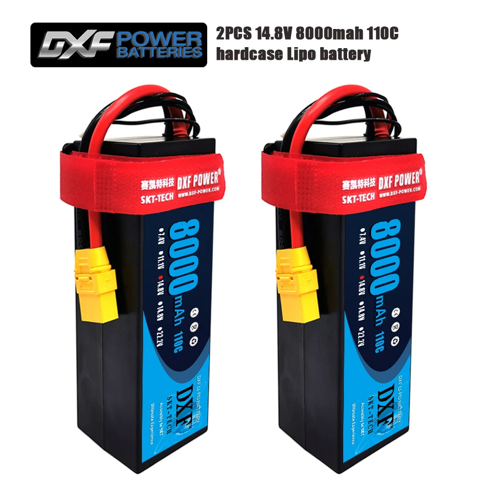 Литий полимерная батарея DXF 14 8 в 8000 мАч 110C/220C XT60 T XT90 Plug HardCase литий для