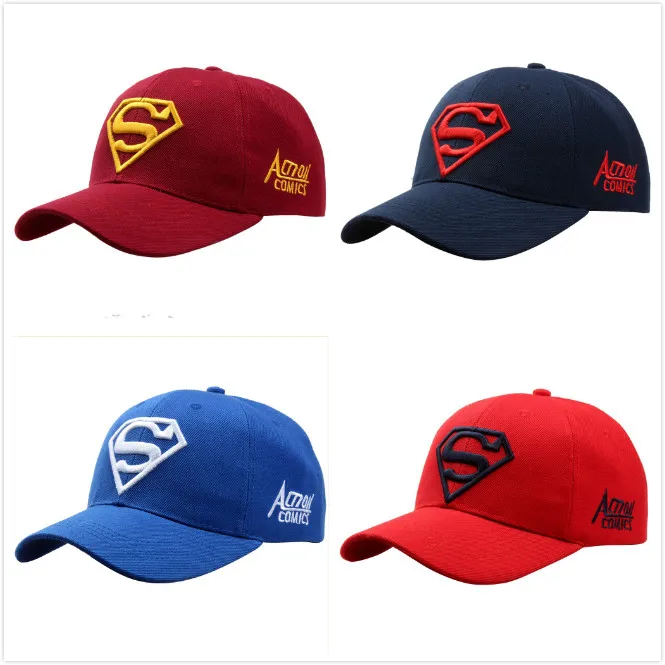 

2020 New Letter Superman Cap Casual Outdoor Baseball Caps For Men Hats Women Snapback Caps For Adult Sun Hat Gorras Wholesale