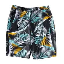 Мужской купальник бикини с принтом листьев для всей семьи, купальный костюм, пляжные шорты, купальный костюм, бразильский купальник пуш-ап, Модный Купальник для отдыха