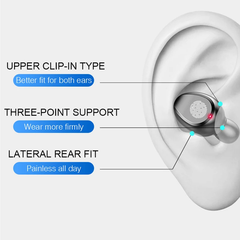 TWS Беспроводные Bluetooth 5,0 наушники HIFI мини наушники-вкладыши стерео спортивные наушники для IOS Android смартфонов 2000 мАч