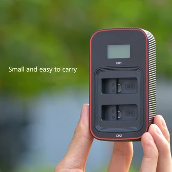 

For Go Pro Hero 9 Black dual double Channel Battery charger LCD display Type C Charging Cable For go pro 9 Accessories