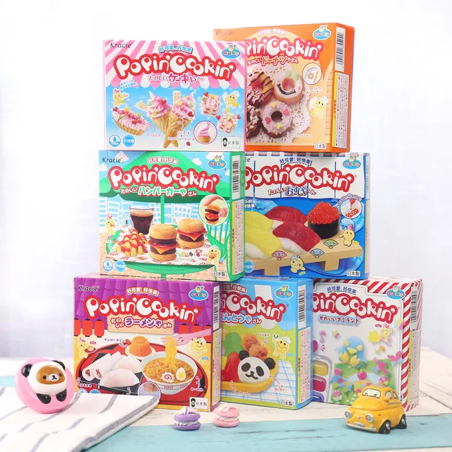 2pcs DIY Kracie Popin Cook candy dough Toys Hamburger happy kitchen Japanese food candy snacks making kit ramen d11 1