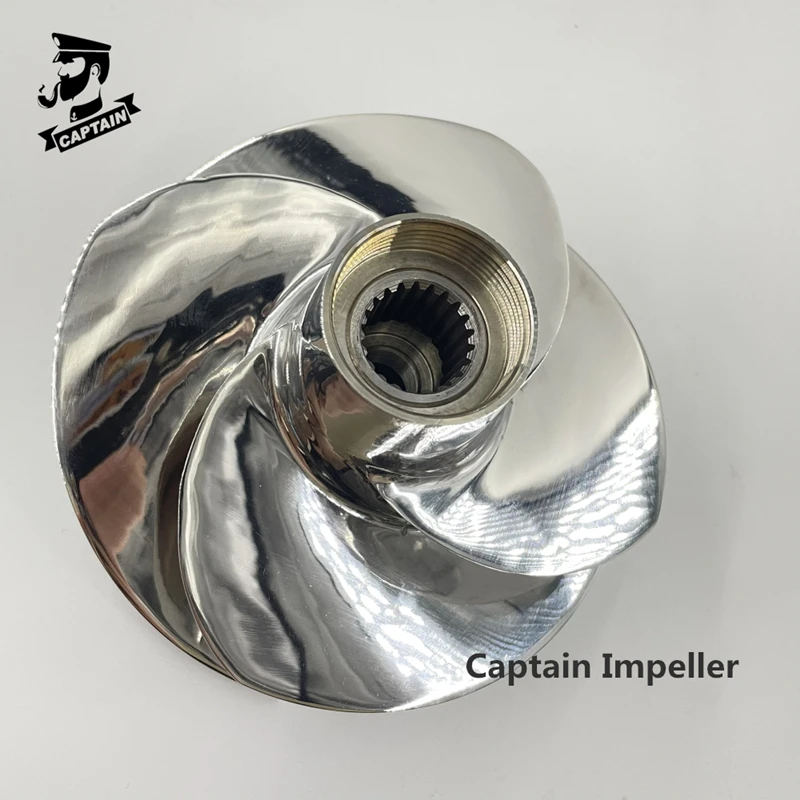 Captain 267000919 JetSki Parts & Accessories Impeller Fit Seadoo BRP GTI 90 / GTS 90 150mm 4 Blades Polished