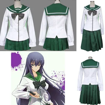 

HIGHSCHOOL OF THE DEAD Busujima Saeko School uniform Cosplay Costumes Girl lady sexy slim sailor suit cartoon JK uniform