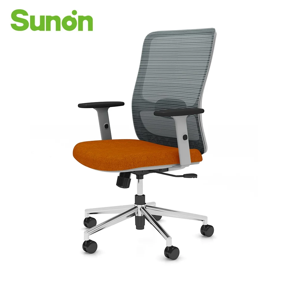 grey and orange Sunon Mesh&Fabric hot sell computer Chair STG control system New arrive gaming chair Adjustable ergonomic Office Chair SVE60SCW - Цвет: grey and orange