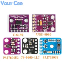 Reconhecimento de gestos módulo sensor paj7620u2 reconhecimento de gestos APDS-9930 APDS-9960 vl6180 vl6180x range finder óptico variando