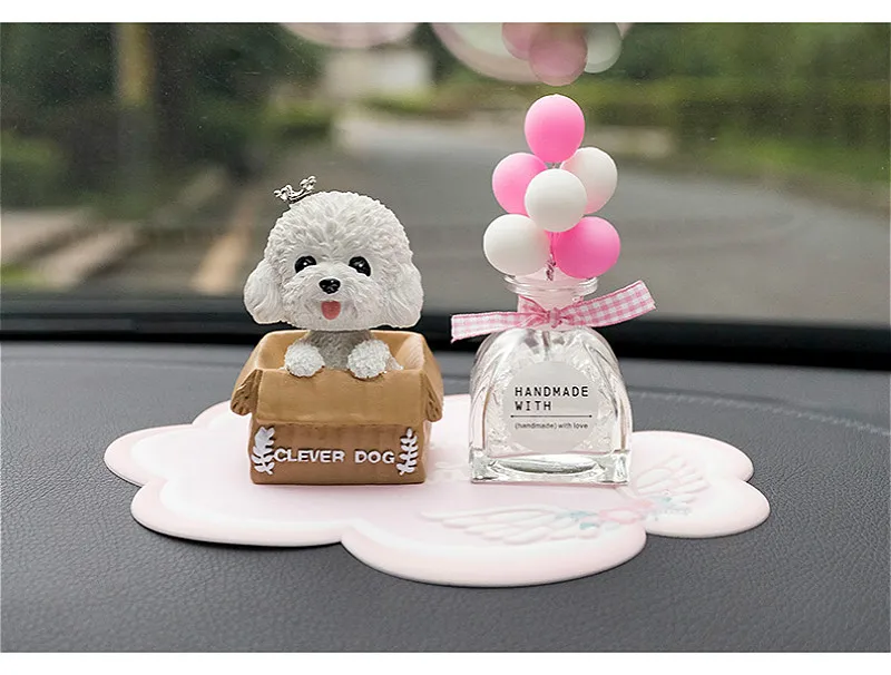Car Ornament Nodding Dog Cat Hamster Shakes His Head Shaking Car Styling Bobblehead Doll Car Interior Decoration Christmas Gifts
