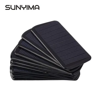 

SUNYIMA 10Pcs 5V 0.6A Polycrystalline Silicon Solar Panel Module 75*36MM Sunpower DIY Mini Solar Cells Battery Phone Charger