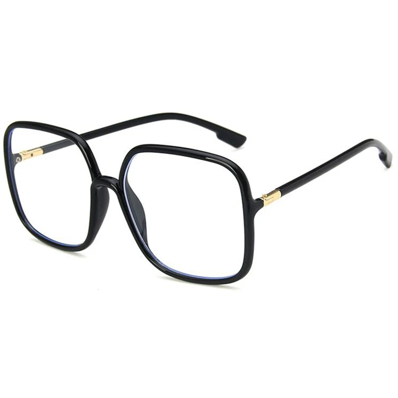 Oversized Green Prescription Reading Glasses Transparent Large Square Frames Computer Anti Blue Light Glasses Degree 0 to 6 4