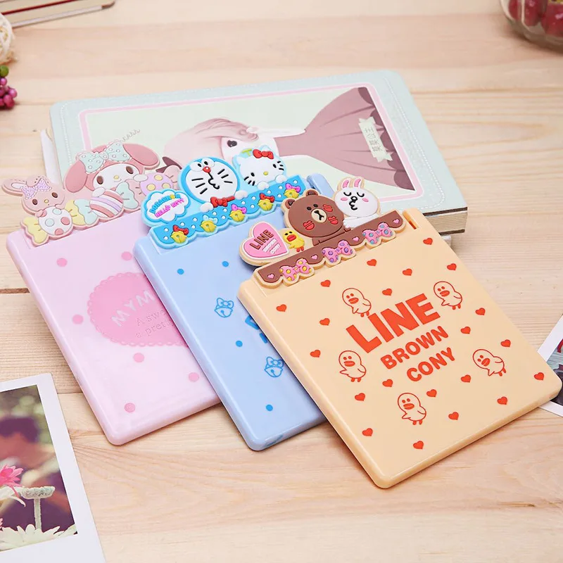 Мультяшное зеркало hello kitty, портативное складное маленькое зеркало Doraemon, зеркало для макияжа, мелодия, туалетное зеркало, зеркало принцессы