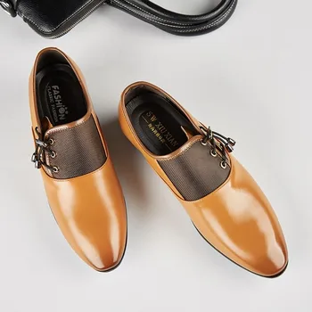 

Spring Autumn Men Formal Wedding Shoes Luxury Men Business Dress Shoes Men Loafers Pointy Shoes