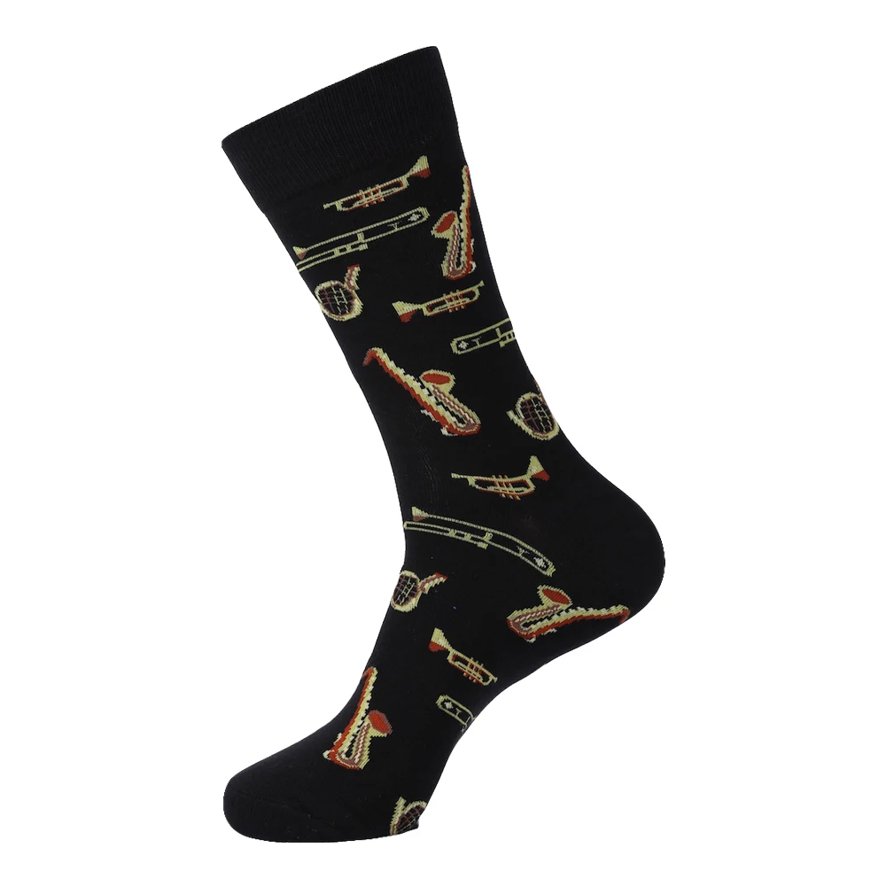YEADU Для мужчин, хлопковые носки в стиле «хип-хоп» Смешные счастливых новинка красивые модные носки с изображением усов череп носки Хэллоуин для Для мужчин Рождественский подарок