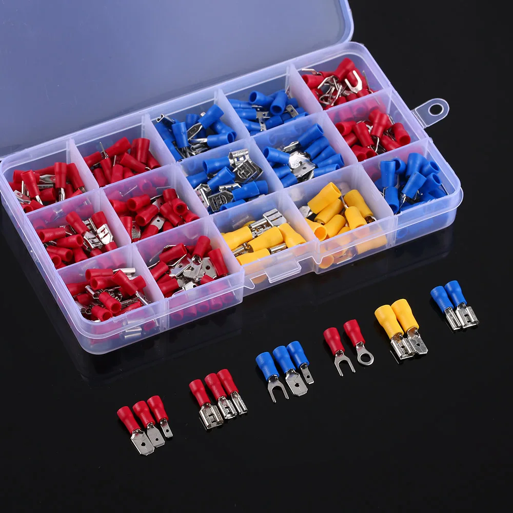 

280PCS Assorted Crimp Spade Terminal Insulated Electrical Wire Cable Connector Kit Set