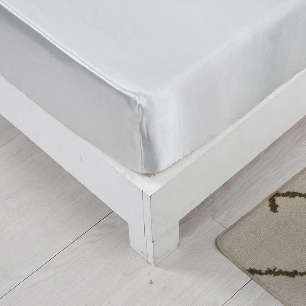 white IdealHouse однотонная ИМИТИРОВАННАЯ шелковая простыня - Цвет: white