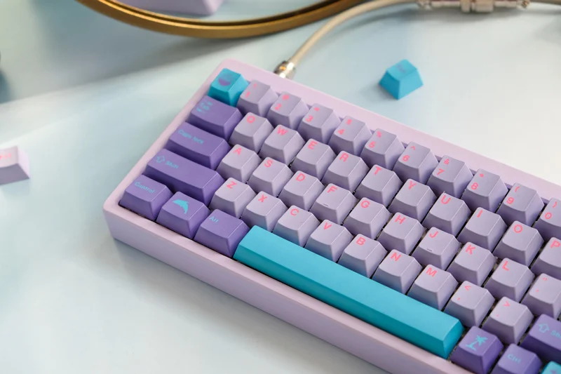 129 chaves conjunto gmk vaporwave keycaps pbt