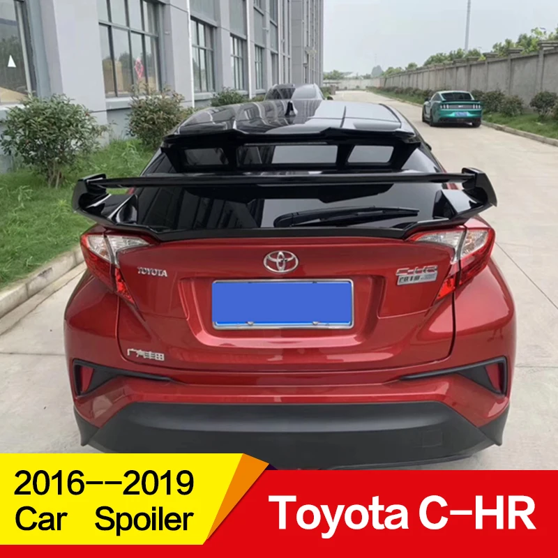 Использовать для Toyota C-HR спойлер на крыше высокого качества ABS пластик 17 18 19 лет настроить цвет DIY окрашенные стеклянные задний спойлер