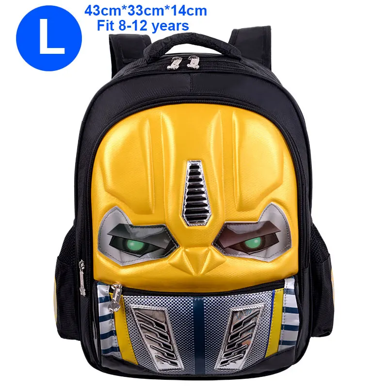 large size yellow Трансформеры, детские школьные сумки, Детский рюкзак для детского сада, физиологический модный рюкзак, Детская сумка, школьная сумка - Цвет: large size yellow