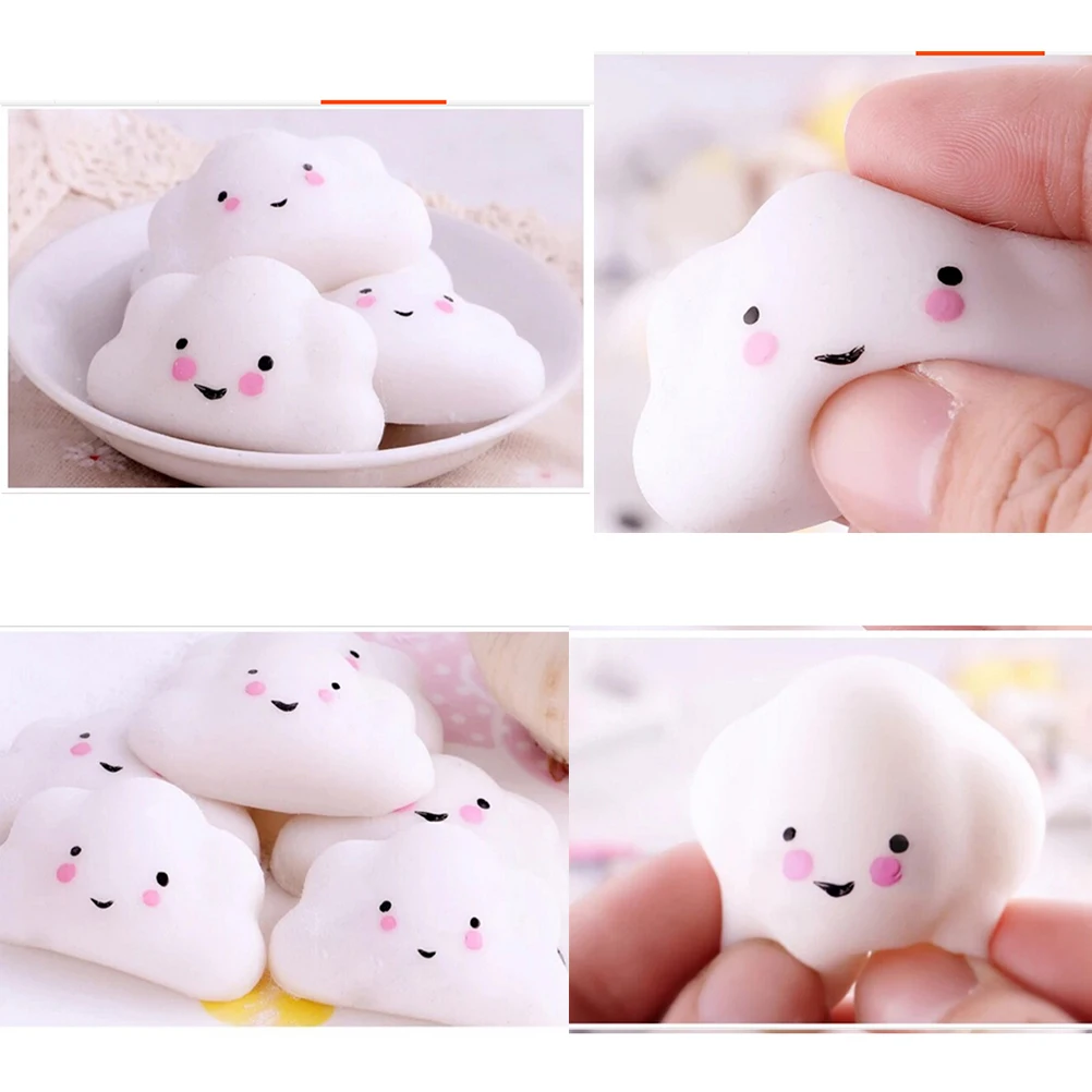 4 шт. Ushihito Kawaii Squishy мини облако мягкий Сжимать Пресс медленно поднимающийся