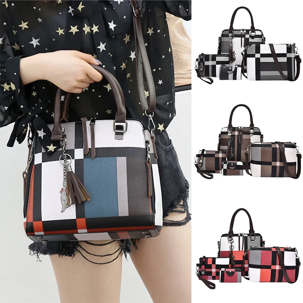 Messenger Bag Woman bag 2019 Fashion Composite Bag Shoulder Crossbody Handbag Phone Bag For Women Girls 4Pcs