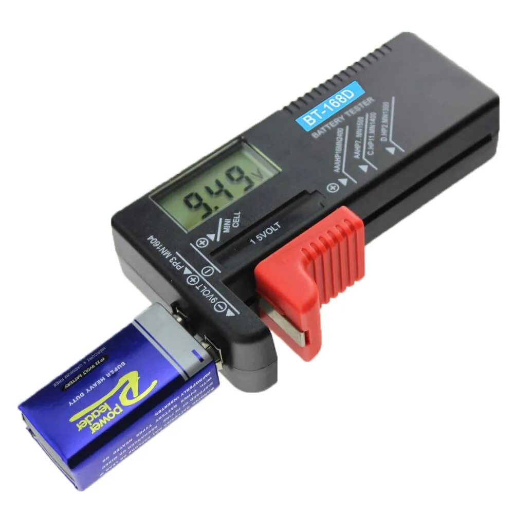 

Household Battery Tester Digital General Battery BT - 168D Battery Capacity Tester Battery Tester for testing all 9V,1,2,5,7