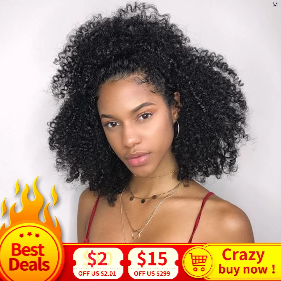

4B 4C Afro Kinky Curly Human Hair Bundles Peruvian Hair Bundles MIHAIR Natural Black Color Remy Hair For Women