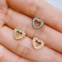Exquisite Rose Gold Crystal Heart Stud Earrings Fashion Minimalism Silver Stud Earrings Fine Jewelry Birthday Christmas Gift Fashion Jewelry Exquisite Rose Gold Crystal Heart Stud Earrings Fashion Minimalism Silver Stud Earrings Fine Jewelry Birthday Christmas Gift Fashion Jewelry