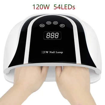 

120W SUN M1 UV LED Nail Lamp Professional Nail Dryer 54 LEDs Fast Drying All Nail Gel Polish 10S 30S 60S 99S TWO Hand Nail Lamp