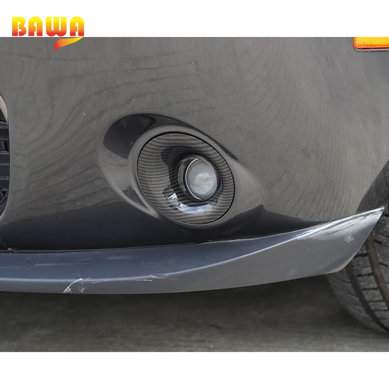 BAWA 2 шт. наклейки для автомобиля для Dodge Challenger+ ABS Передние противотуманные фары декоративные крышки кольца для Dodge Challenger красный