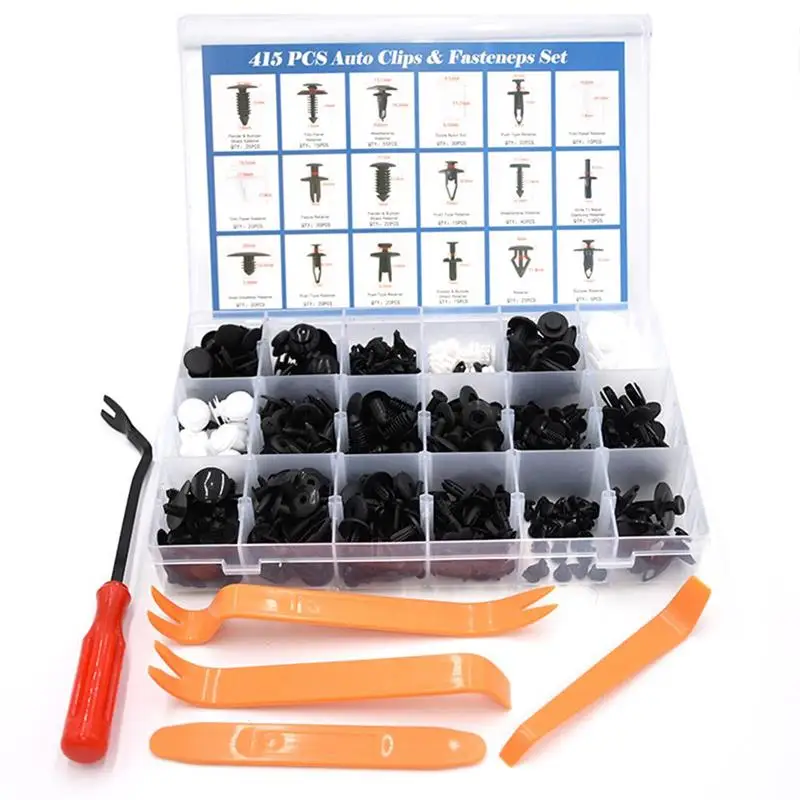 

trim removal tool Car Universal Bumper Fixed Clamp Push Clip for Automobile Series Fastener 18 Kinds Mixed 415PCS Auto Fastener