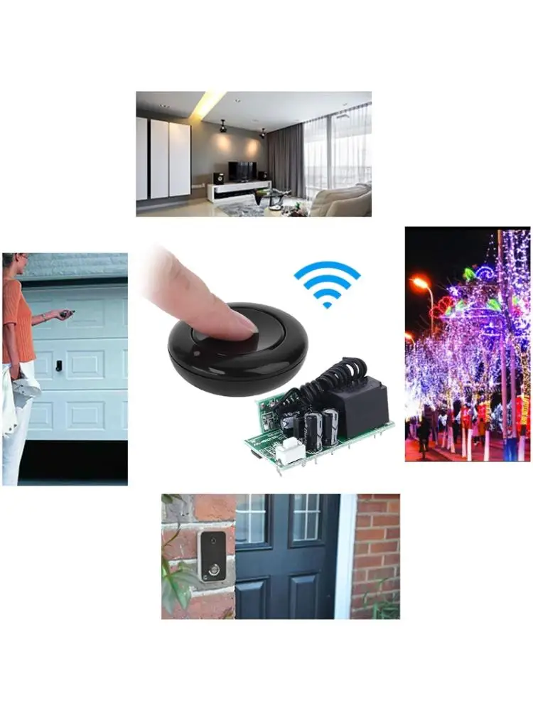 

DC12V Round stickers Control Single Light Switch Receiver Module Transmitter Kit