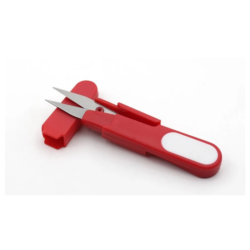 Stainless Steel Tailor Scissors Mini U Shape Scissors Hand Sewing U-Cutting Strap Cutting Fishline Yarn Tailoring Scissors E