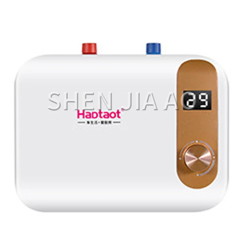 Calentador de agua eléctrico de almacenamiento pequeño de 8L, calentador de agua de tipo de calentamiento rápido para el hogar, de agua con digital mecánica de 220v|Calentadores de agua eléctricos| -