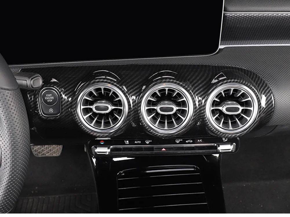 2 шт. Автомобильный Центральный контроль AC вентиляционное отверстие+ переключатель фары рамка Накладка для Mercedes Benz класс W177 A180 A200 A220 A250