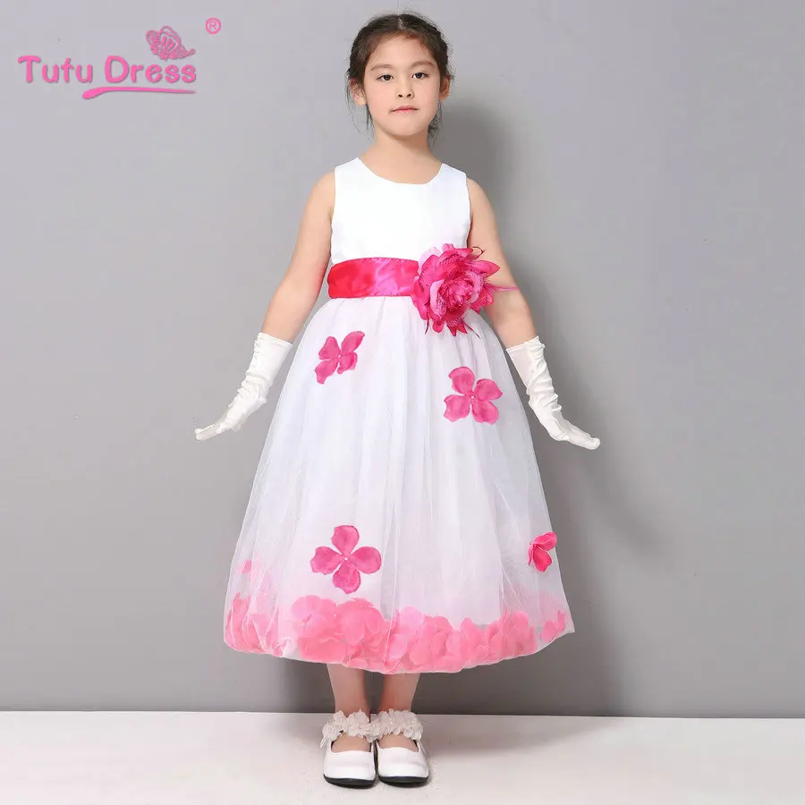 rose petal flower girl dress