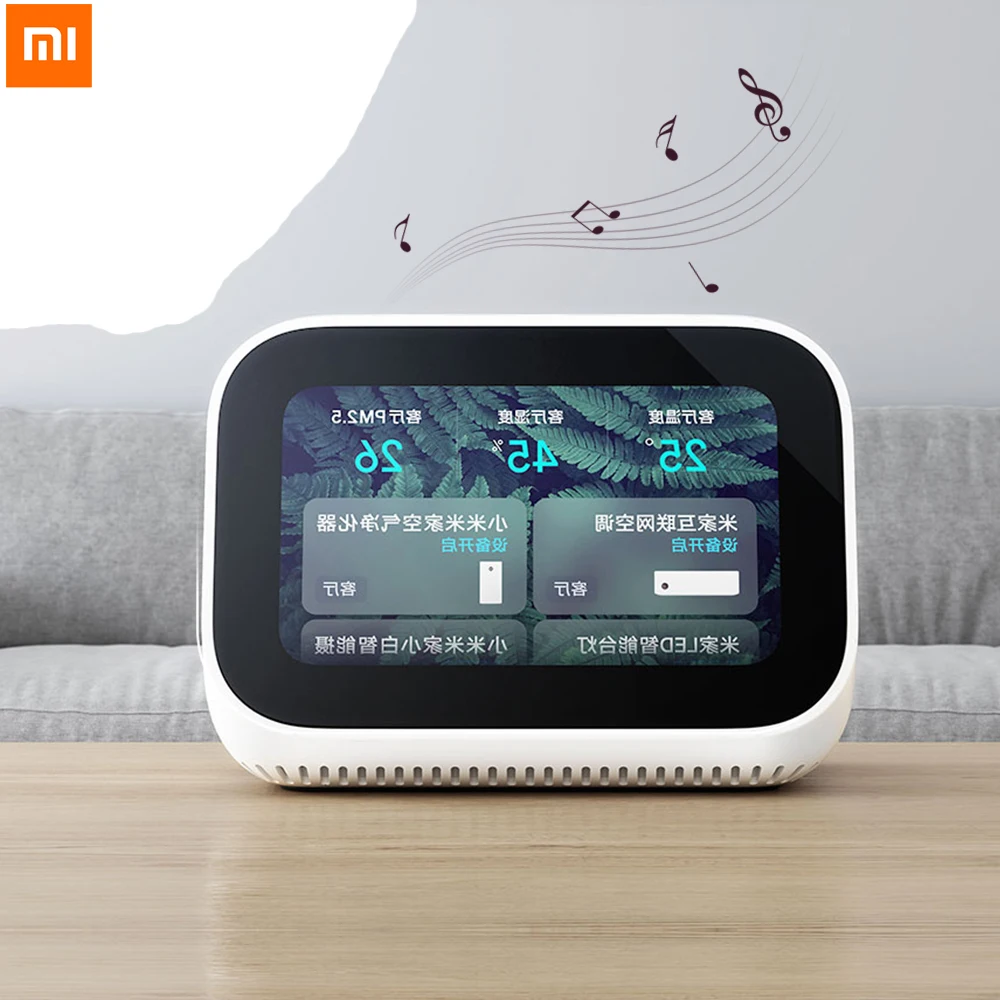 Bluetooth динамик Xiaomi AI с сенсорным экраном 5 0 цифровой дисплей 3 97 дюйма будильник Wi-Fi
