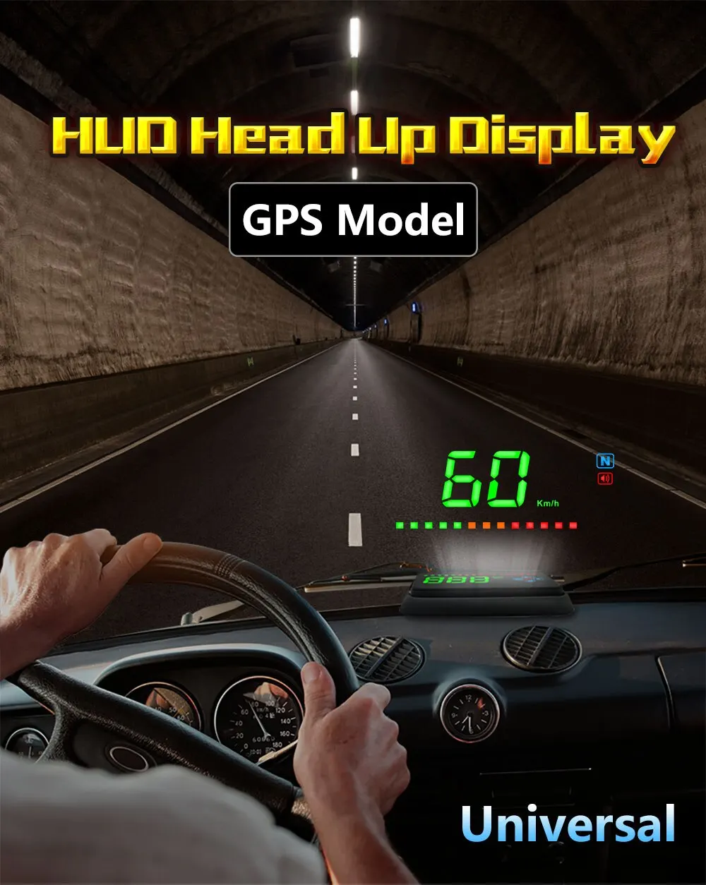 Автомобильный проектор скорости автомобиля HUD совместимый со всеми автомобилями скорость метр A2 электроника gps цифровой дисплей лобовое стекло проектор