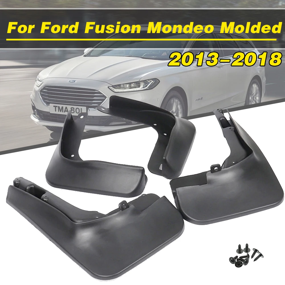 4Pcs For Ford Fusion Mondeo Molded 2013-2018 2017 2016 Car Mudflaps Front Rear Mud Flaps Mudguards Splash Guards Fender Flares | Автомобили